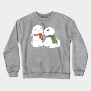 Bear Bunny Winter Couple _ Bunniesmee Christmas Edition Crewneck Sweatshirt